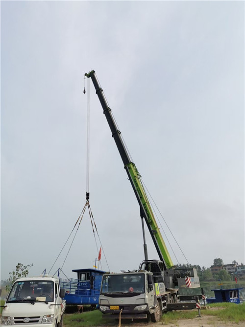 文昌市桥梁建设吊装案例